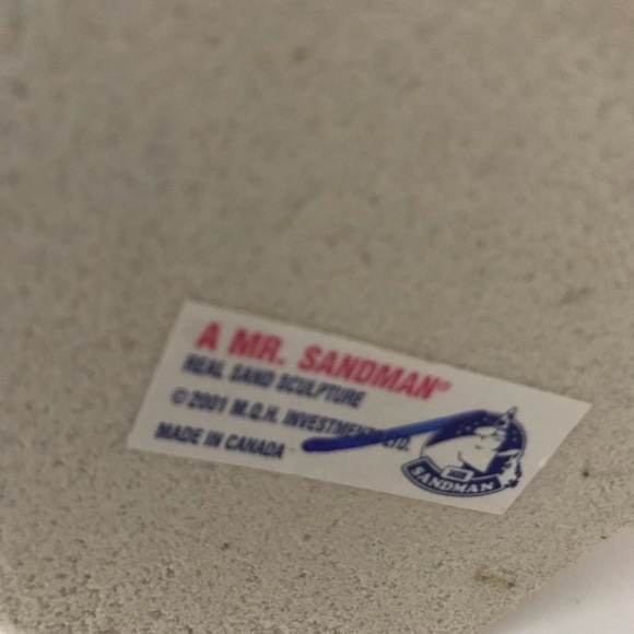 2001 A Mr Sandman Sand Sculpture Bear Figurine - Picture 9 of 9